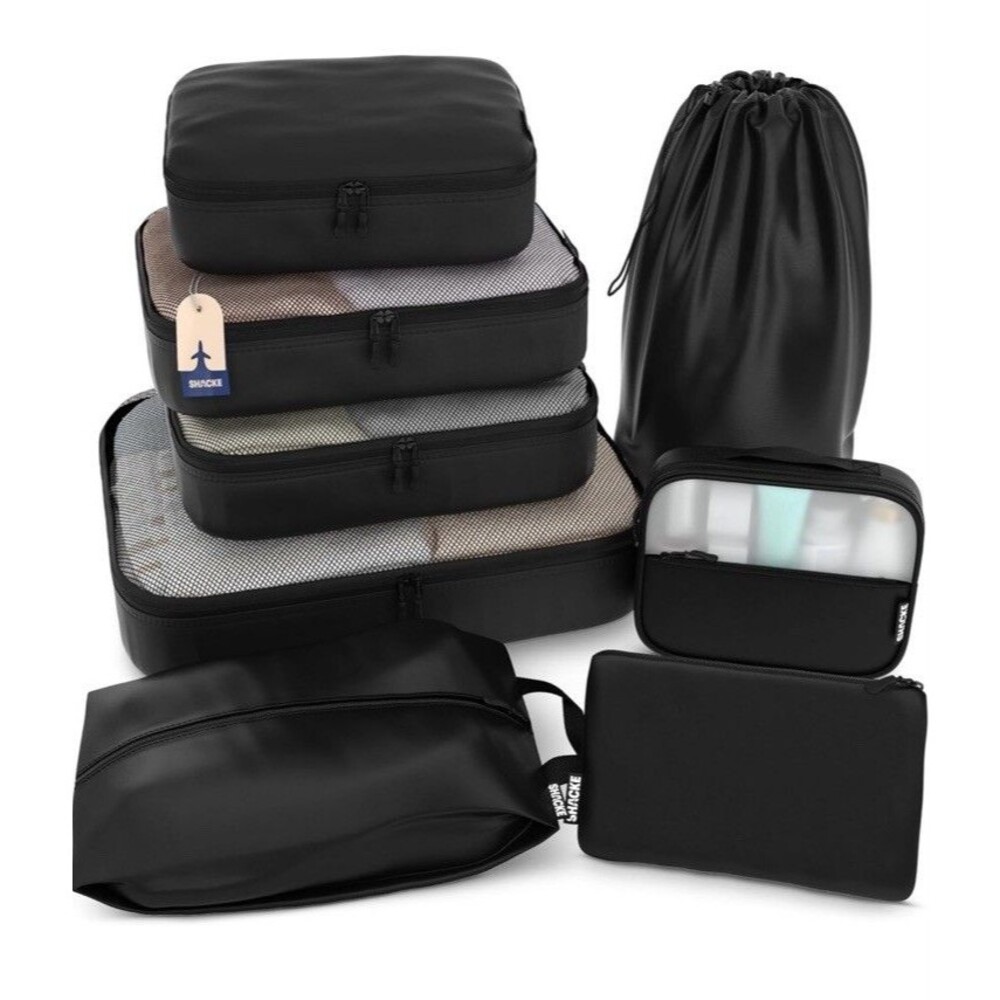 Shacke Pak - 8 Pieces Set Packing Cubes - Travel Organizers